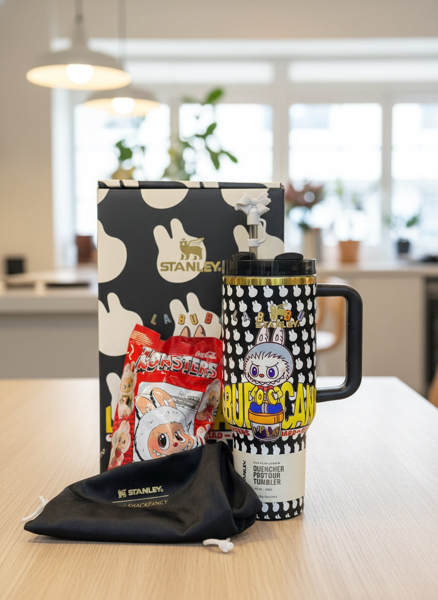 Stanley X Labubu Quencher Flow-State 2.0 Tumbler 40oz with Labubu Doll