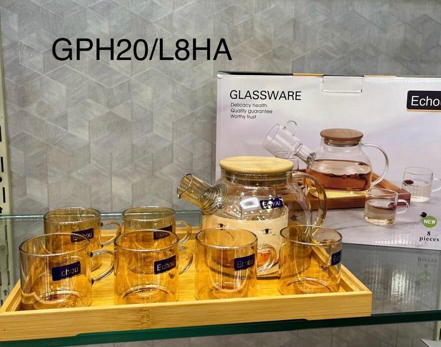 8  Pcs Kehva Set with Bamboo Tray