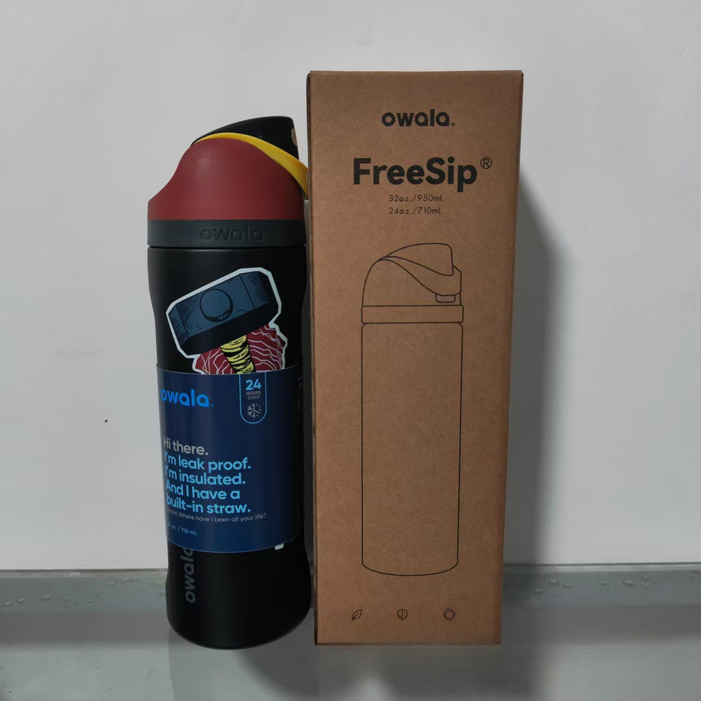 Owala FreeSip® Thor Marvel Edition Insulated Stainless Steel Water Bottle – 24oz