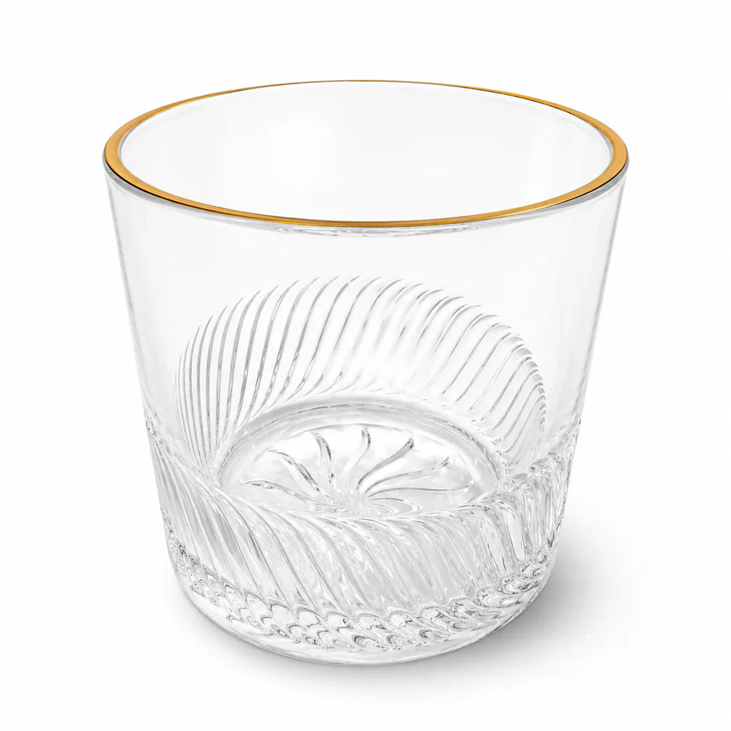 6 Pcs Gold Rim Glass Tumbler Set