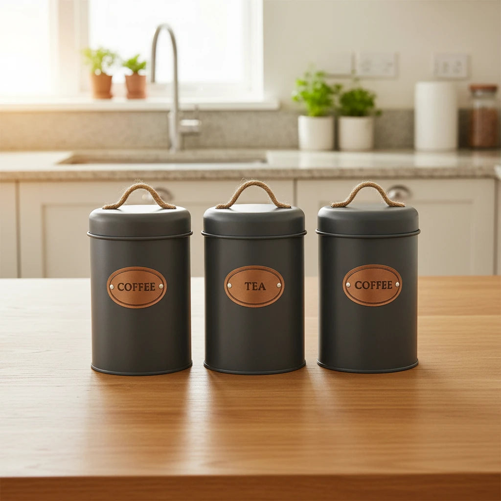 Rustic Kitchen Canister 3Pcs Set