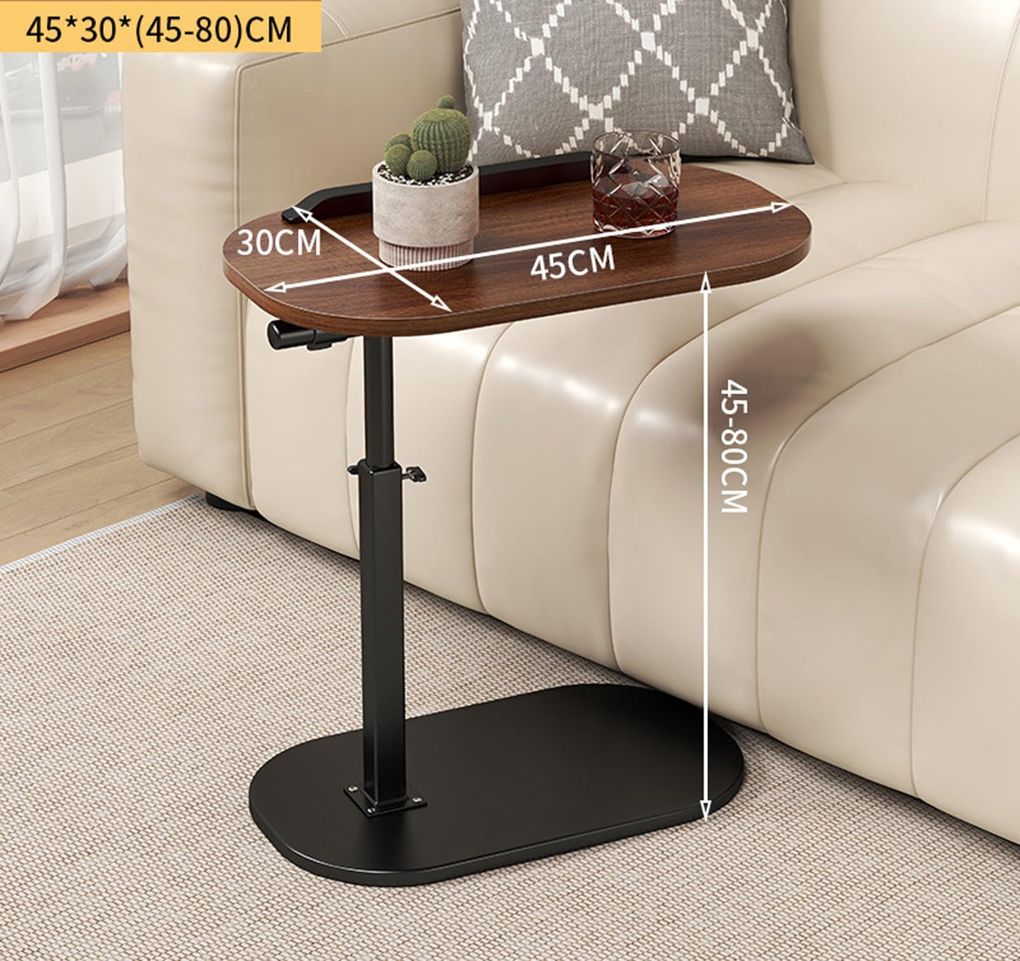 Adjustable C-Shaped Side Table | Sofa Laptop Table