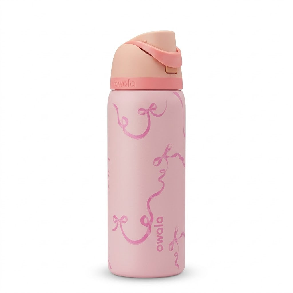 Owala FreeSip® 32oz Insulated Stainless Steel Water Bottle – Bow Edition | Premium Quality