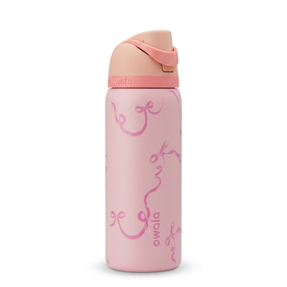 Owala FreeSip® 32oz Insulated Stainless Steel Water Bottle – Bow Edition | Premium Quality