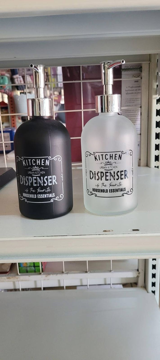 Glass Dispenser for Liquid Soap or Hand Soap Detergent