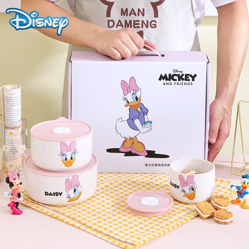 Walt Disney 3-Piece Airlock Food Container Set – Premium Quality Porcelain