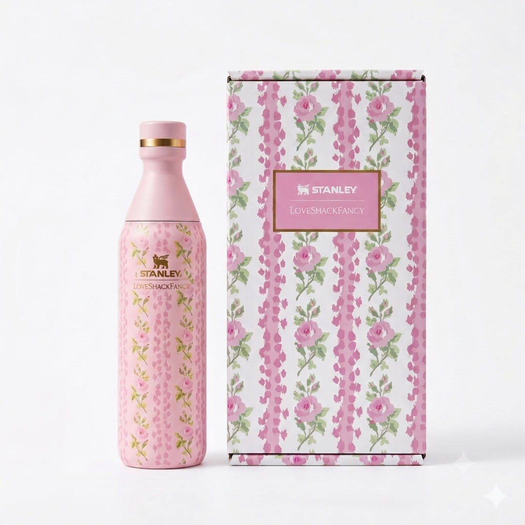 STANLEY X LOVESHACKFANCY ALL DAY SLIM BOTTLE 16OZ