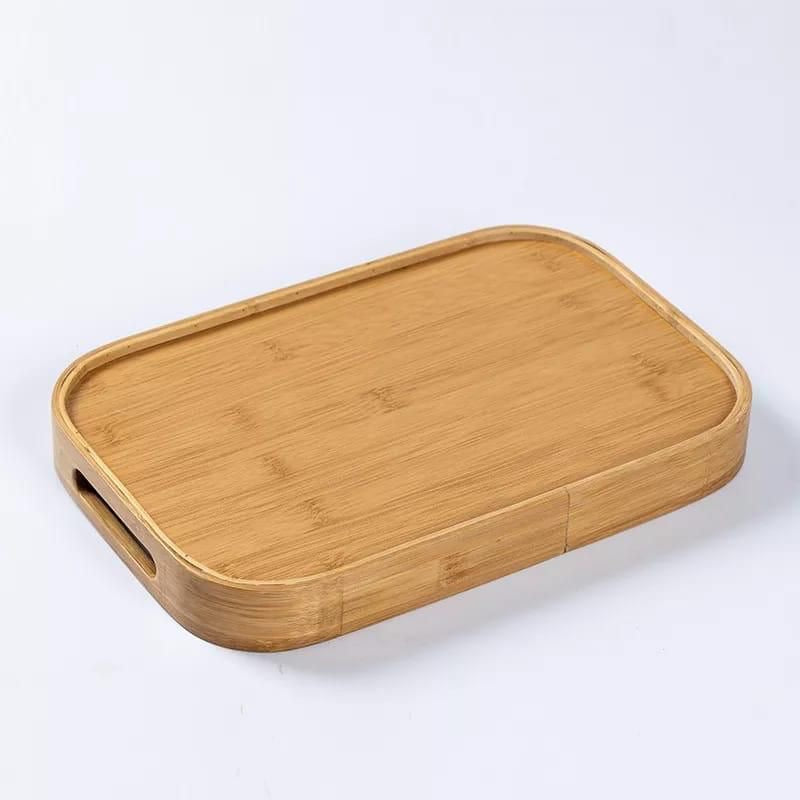 3-Piece Bamboo Serving Tray Set