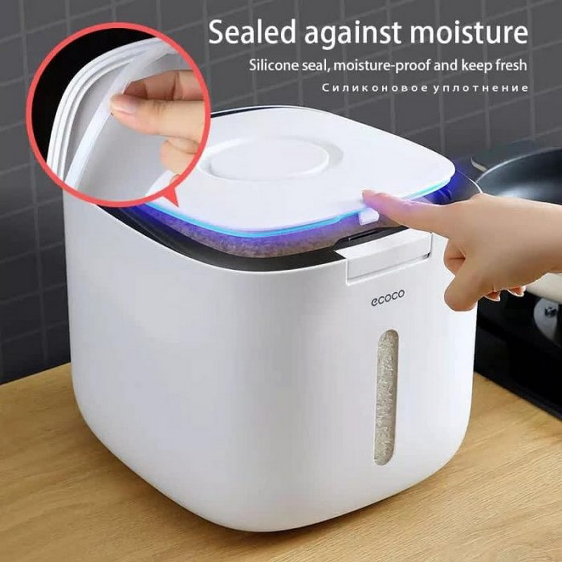 ECOCO 5KG Moisture Proof Kitchen Storage Box - Grain Container Household Storage Rice Box