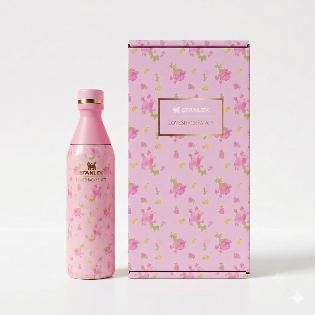 STANLEY X LOVESHACKFANCY ALL DAY SLIM BOTTLE 16OZ