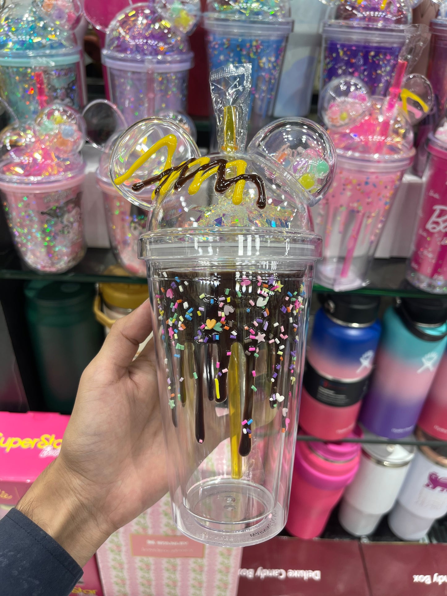 Stylish Acrylic Sipper With Straw 500Ml