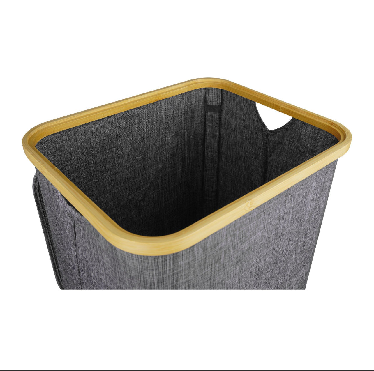 Wooden Laundry Hamper/Basket With Lid, Bathroom Tall Laundry Bin, 19.7in (H) X 15in (W) X 11in (D), Grey, AY-5