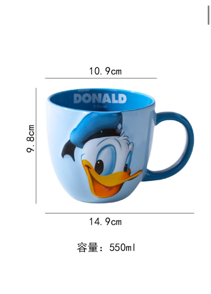 Disney Mickey Mouse 550ml Ceramic Mug - Large Coffee Cup with Handle,