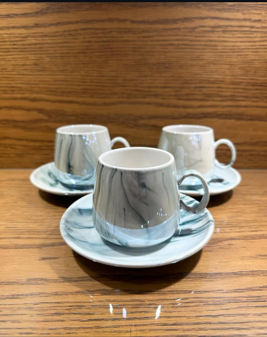Fine Bone China Cup with Gifts Set and Royal Coffee Mug Tea Set of 6 Cup and Plate Small