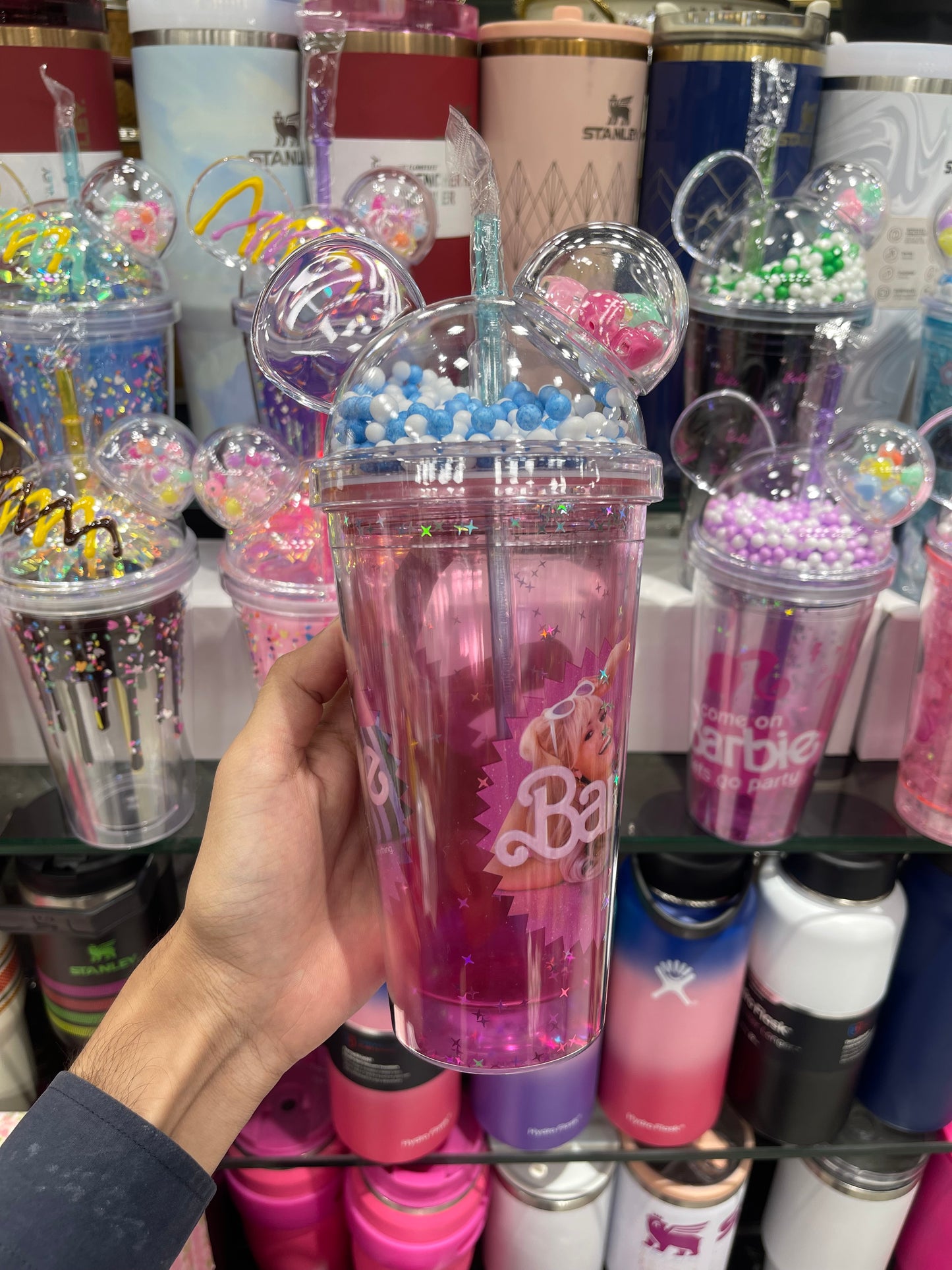 Stylish Barbie Acrylic Sipper With Straw 500Ml
