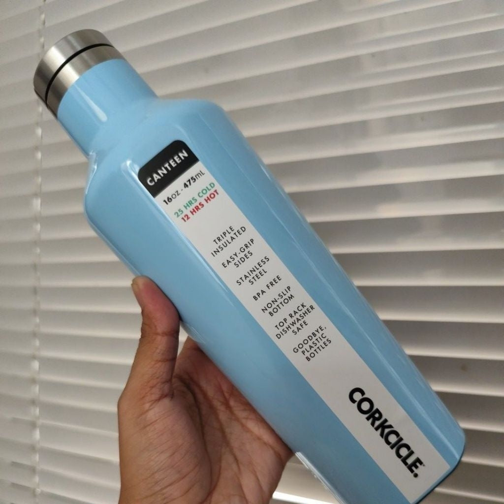 Corkcicle Canteen 16oz Insulated Water Bottle - Powder Blue