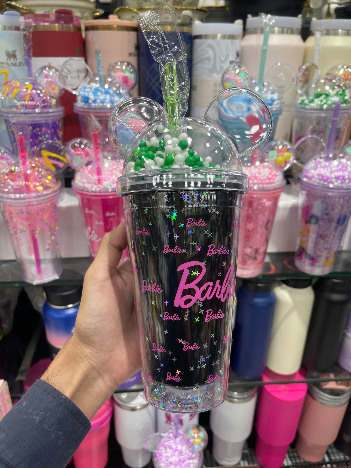 Stylish Barbie Acrylic Sipper With Straw 500Ml