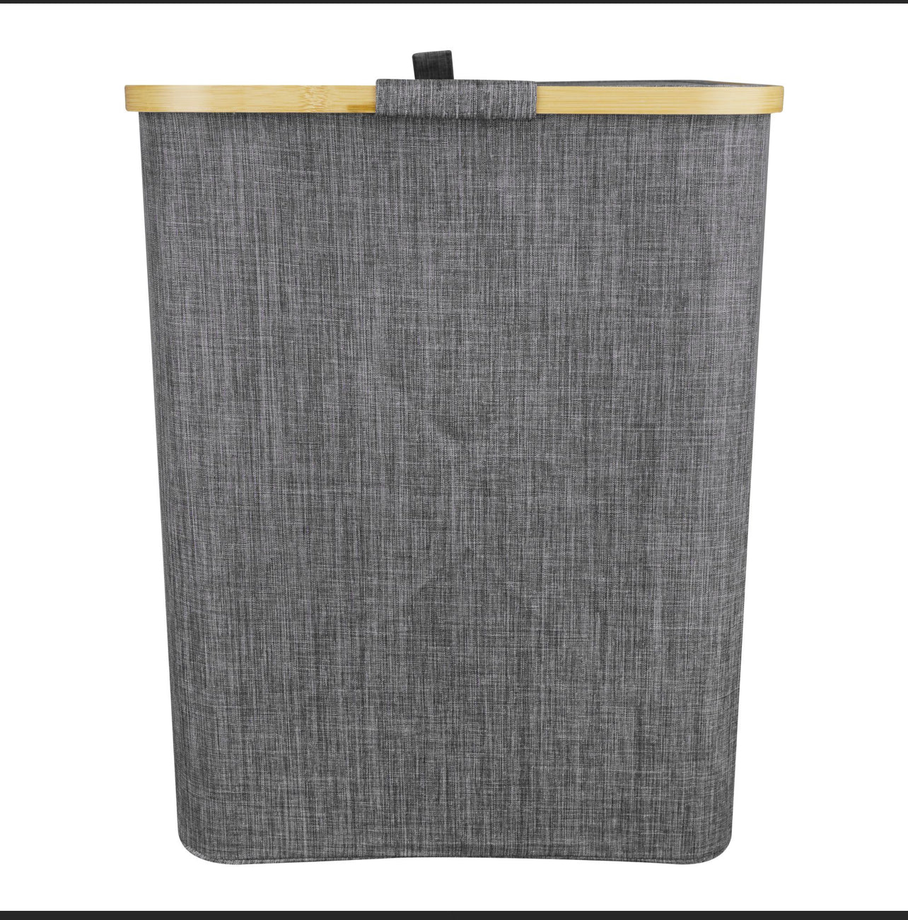 Wooden Laundry Hamper/Basket With Lid, Bathroom Tall Laundry Bin, 19.7in (H) X 15in (W) X 11in (D), Grey, AY-5