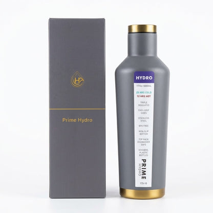 Prime Hydro 17oz/500ml Triple Insulated Stainless Steel Water Bottle with Premium Gift Box