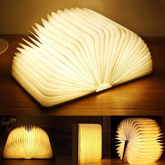 Folding Magnetic Led Wooden Book Lamp