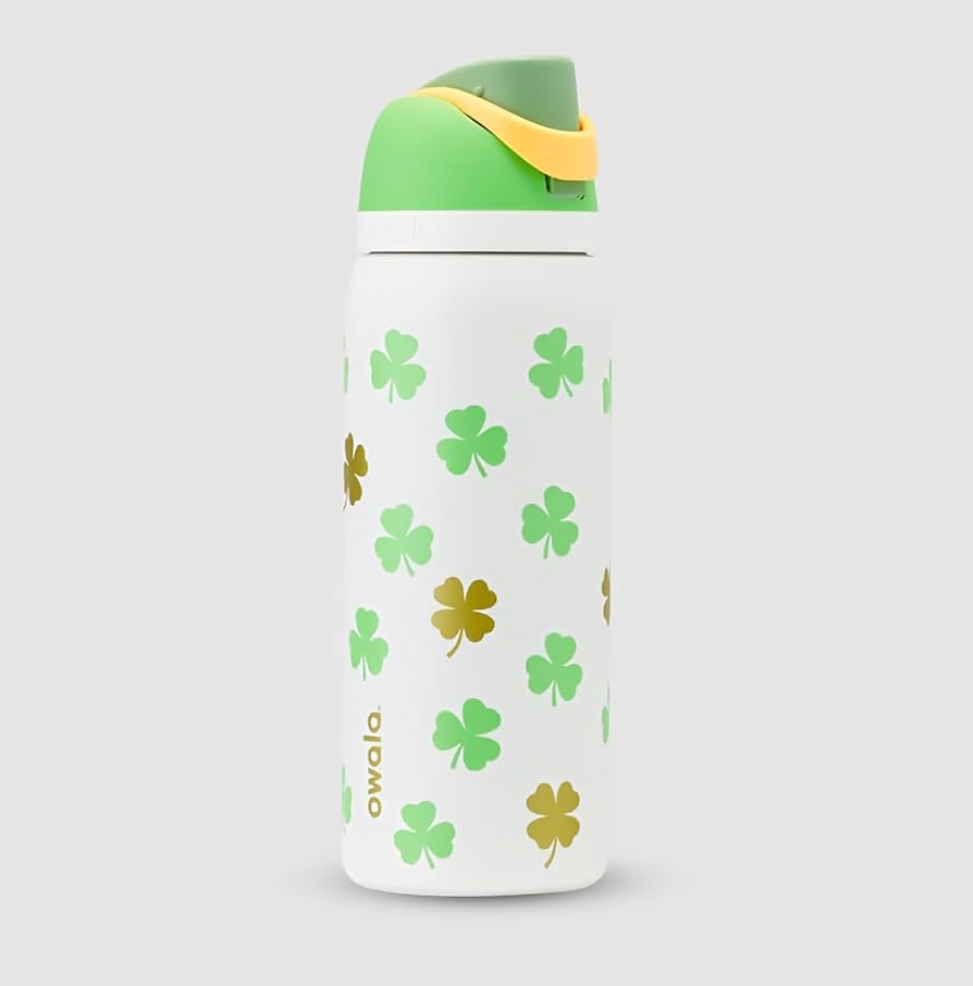 Owala FreeSip 24 oz Insulated Stainless Steel Four-Leaf Clover Water Bottle