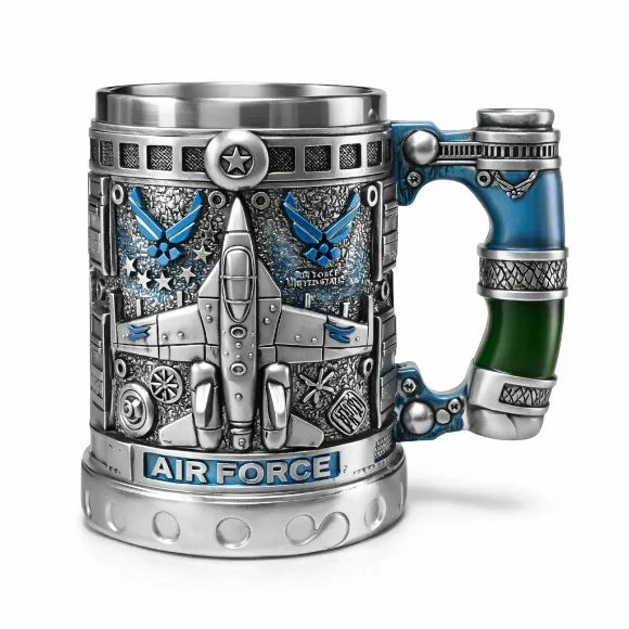 Air Force 3D Embossed Military Coffee Mug – 500ml