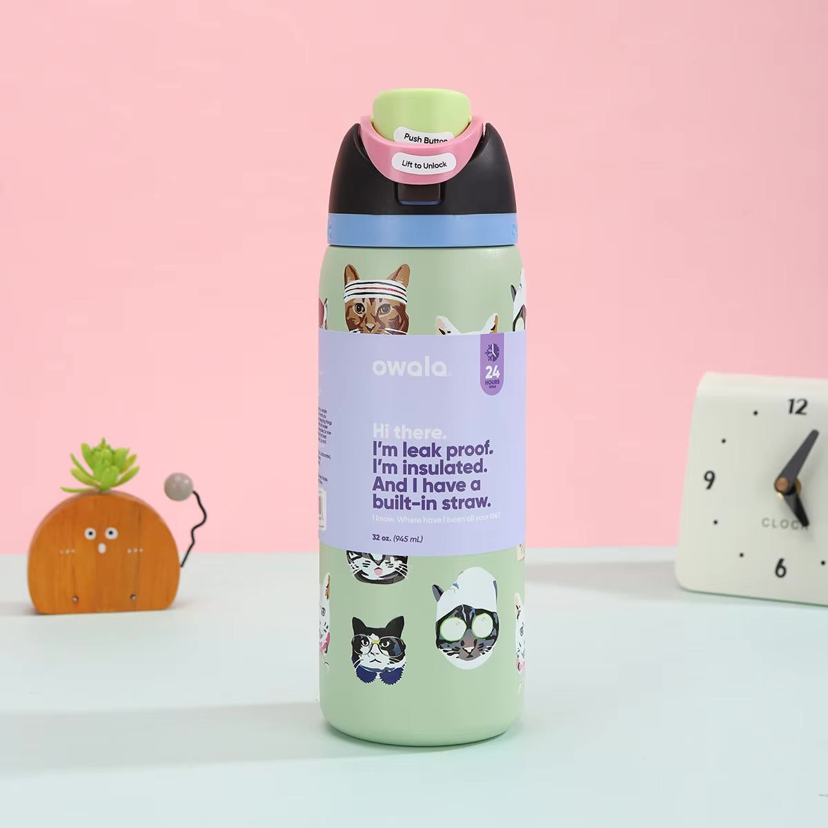 Owala x Cat College Insulated FreeSip Water Bottle | 32oz