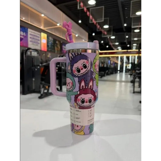 Stanley Labubu Quencher H2.0 FlowState™ Tumbler 40 oz With Labubu Doll Keychain With Accessories