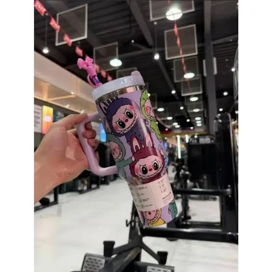Stanley Labubu Quencher H2.0 FlowState™ Tumbler 40 oz With Labubu Doll Keychain With Accessories