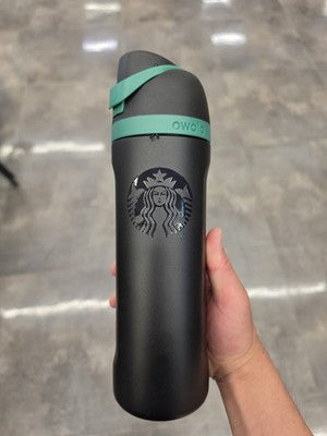 Starbucks x Owala FreeSip Black Limited Edition Stainless Steel Water Bottle (24 oz / 710 ml)