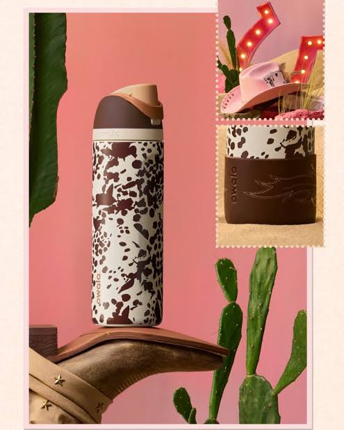 Owala FreeSip 24oz Stainless Steel Insulated Water Bottle – Cowgirl Core Limited Edition