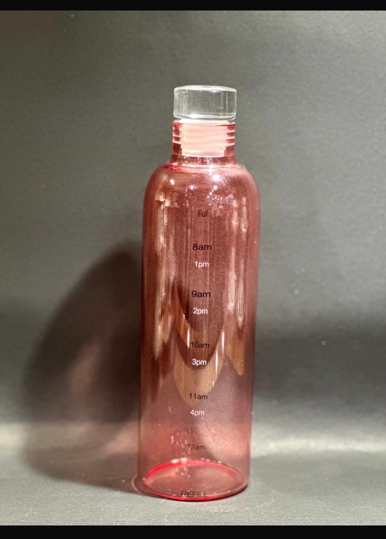 550ml Gradient Borosilicate Glass Water Bottle with Time Markers – Leakproof & Eco-Friendly Reusable Drink Bottle