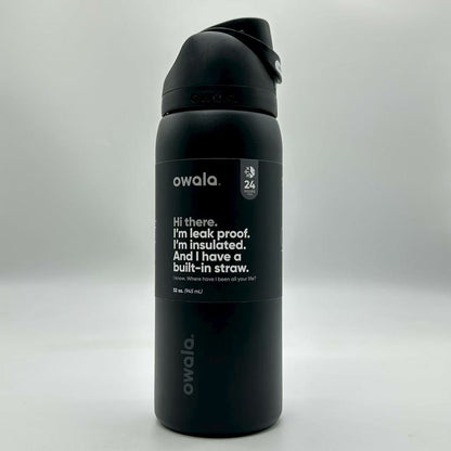 Owala FreeSip 32oz (945ml) – Very Very Dark Black Insulated Stainless Steel Water Bottle
