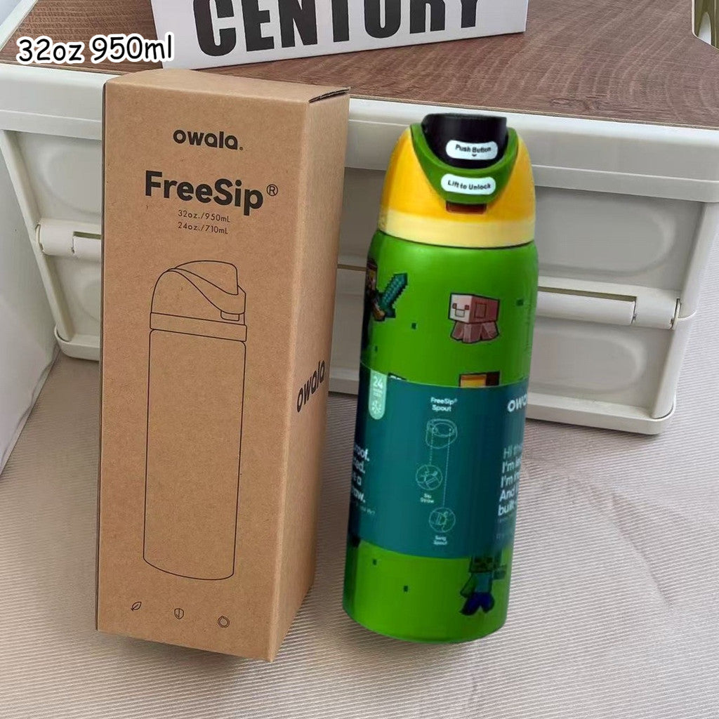 Owala x MineCraft FreeSip Water Bottle | 32oz