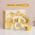 Tom & Jerry 6-Piece Ceramic Tableware Gift Set – Cartoon Theme Plate, Bowl, & Cutlery with Cheese Pattern Gift Box