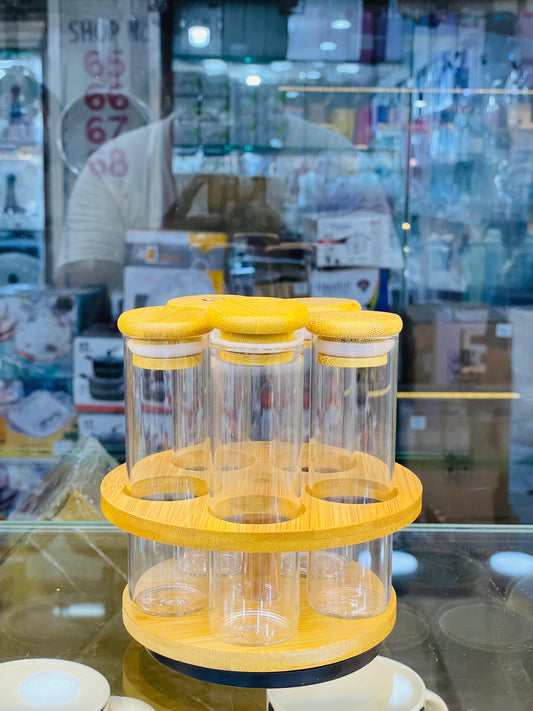Stackable Revolving Candy Jars - Sweet Treat Storage Solutions 6Pc