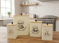 Airtight Metal Kitchen Storage Canisters – 4 Pc Set