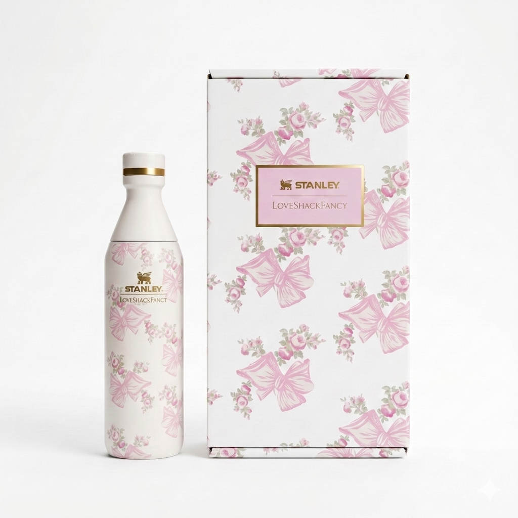 STANLEY X LOVESHACKFANCY ALL DAY SLIM BOTTLE 16OZ