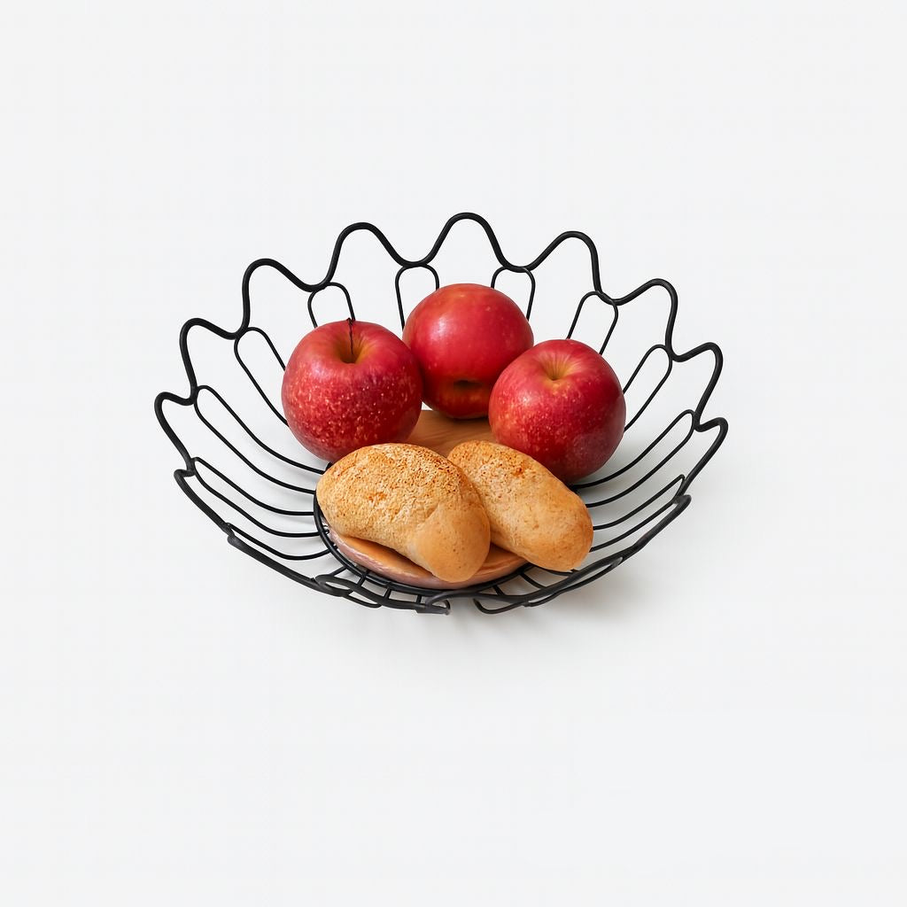 ModLeaf Metallic & Oak Fruit Basket