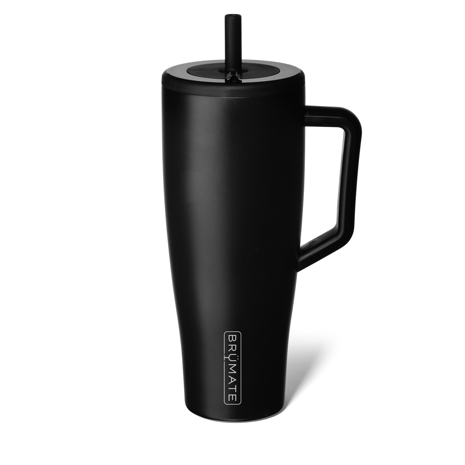 BrüMate Era 40 oz Tumbler with Handle and Straw | 100% Leakproof Insulated Tumbler with Lid and Straw | Made of Stainless Steel | Cup Holder Friendly Base | 40oz (Matte Black)