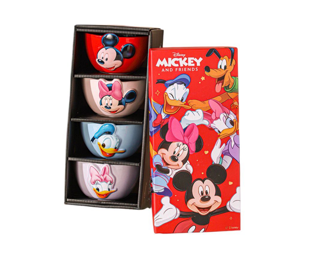 Disney Mickey & Friends Character Dipping Bowl Set with Gift Box - Set ...