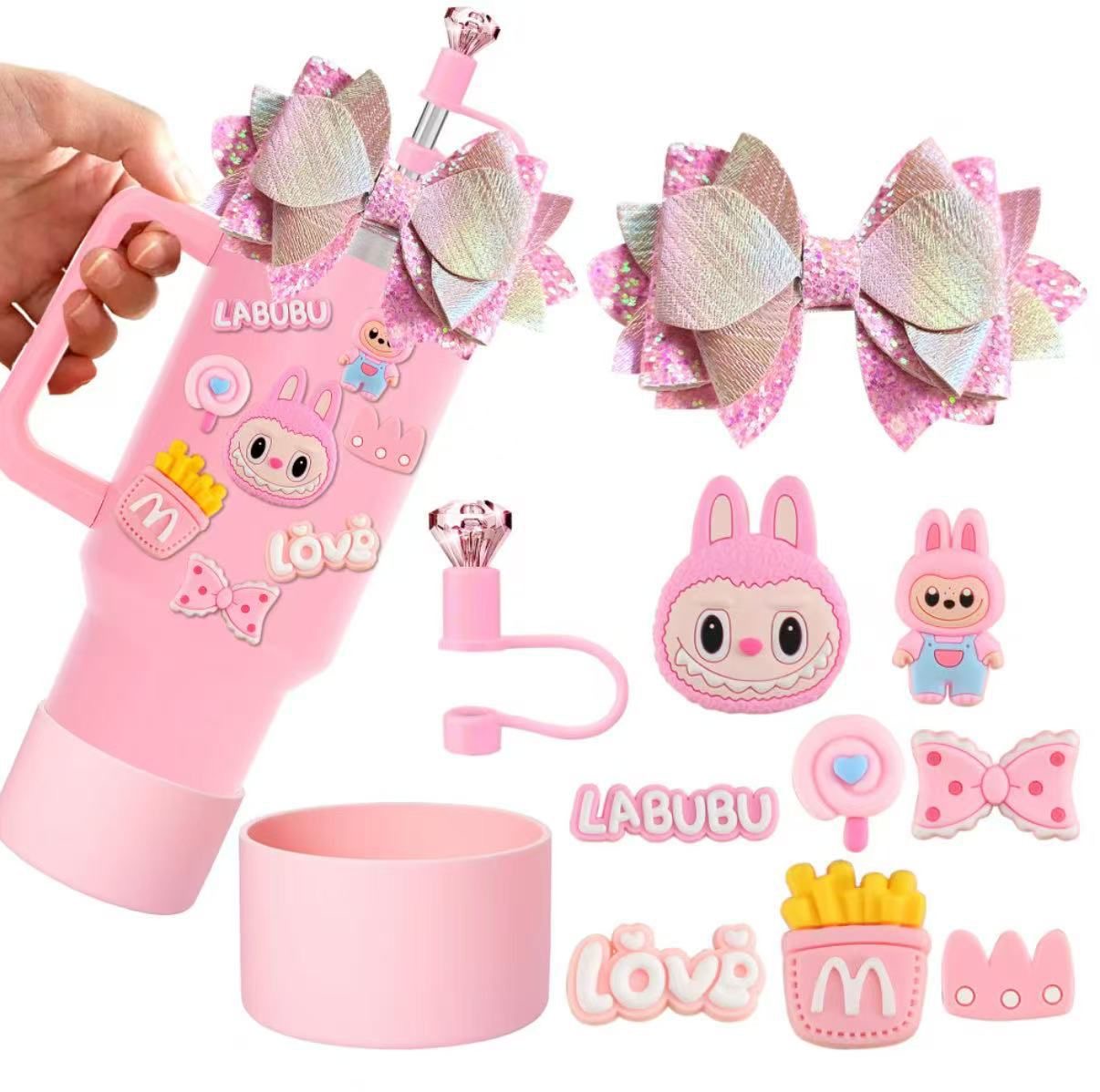 STANLEY QUENCHER LABUBU CHARACTER ACCESSORIES SET
