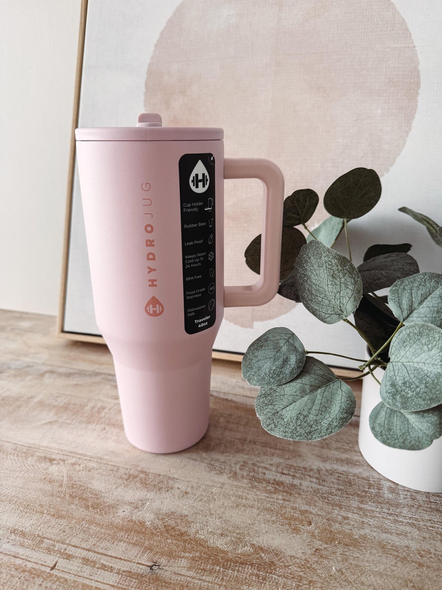 HydroJug Traveler 40oz Insulated Tumbler – Pink Sand