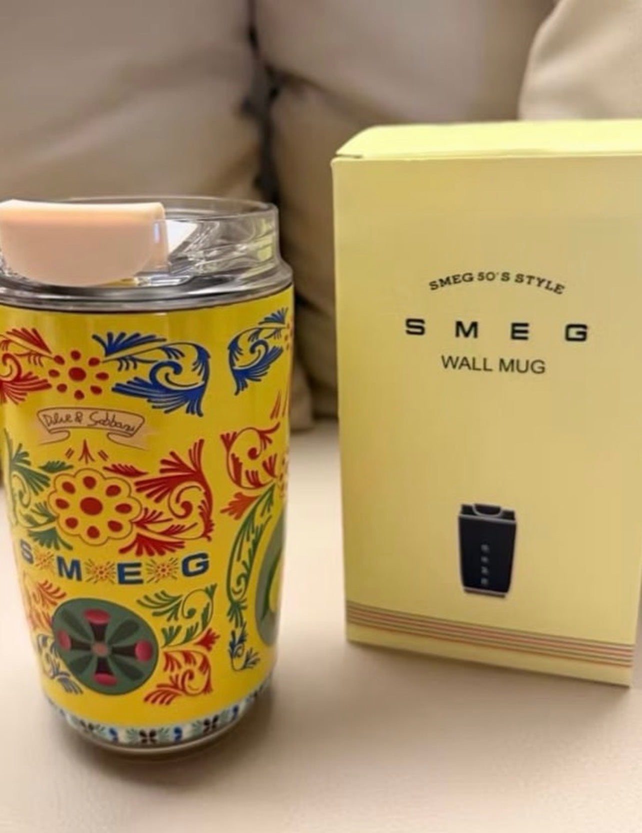 SMEG x Dolce & Gabbana Sicily Is My Love Coffee Mug – Premium Designer Glass Cup | Limited Edition 320Ml