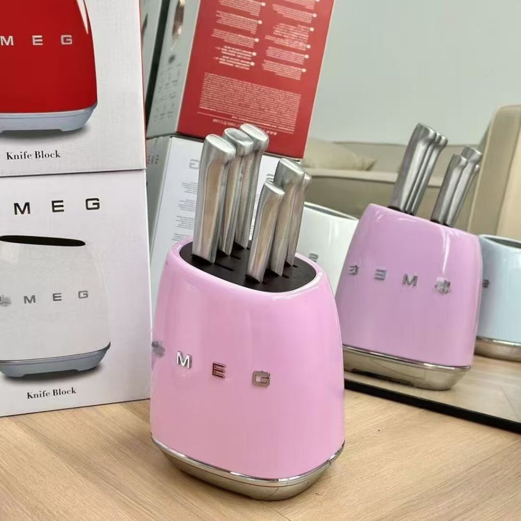 Smeg Block knife Set Stainless Steel 7-Piece