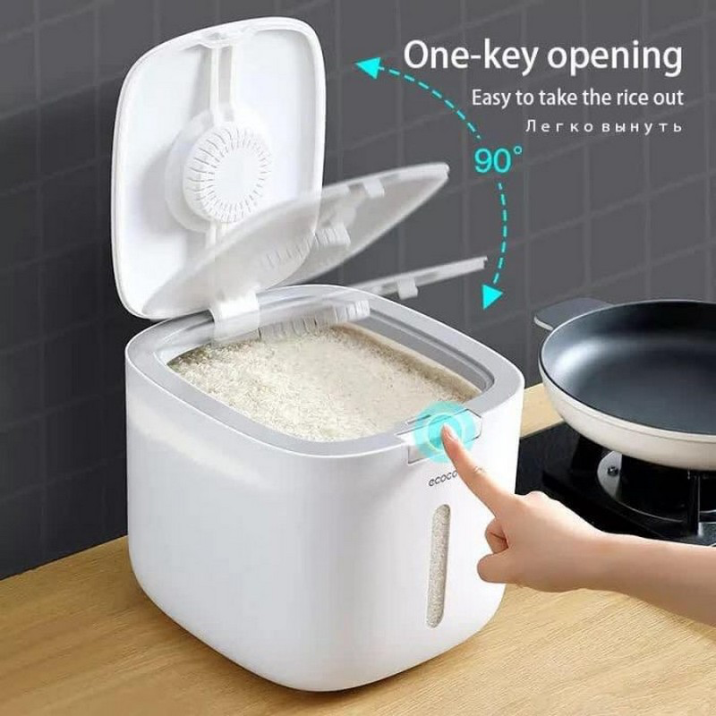 ECOCO 5KG Moisture Proof Kitchen Storage Box - Grain Container Household Storage Rice Box