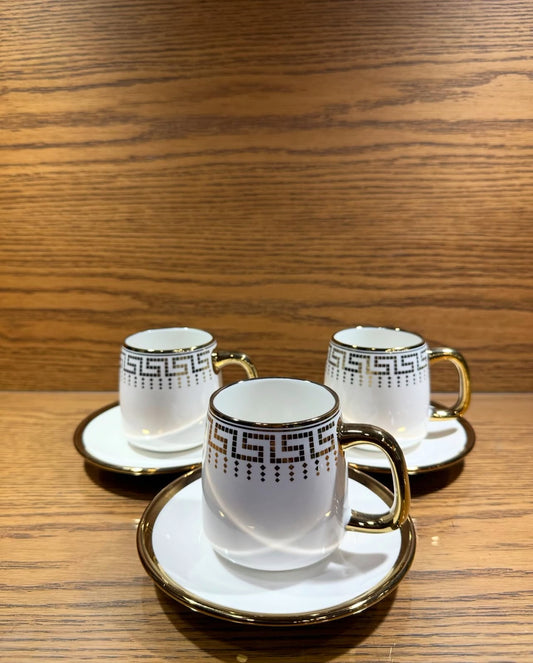 Fine Bone China Cup with Gifts Set and Royal Coffee Mug Tea Set of 6 Cup and Plate Small