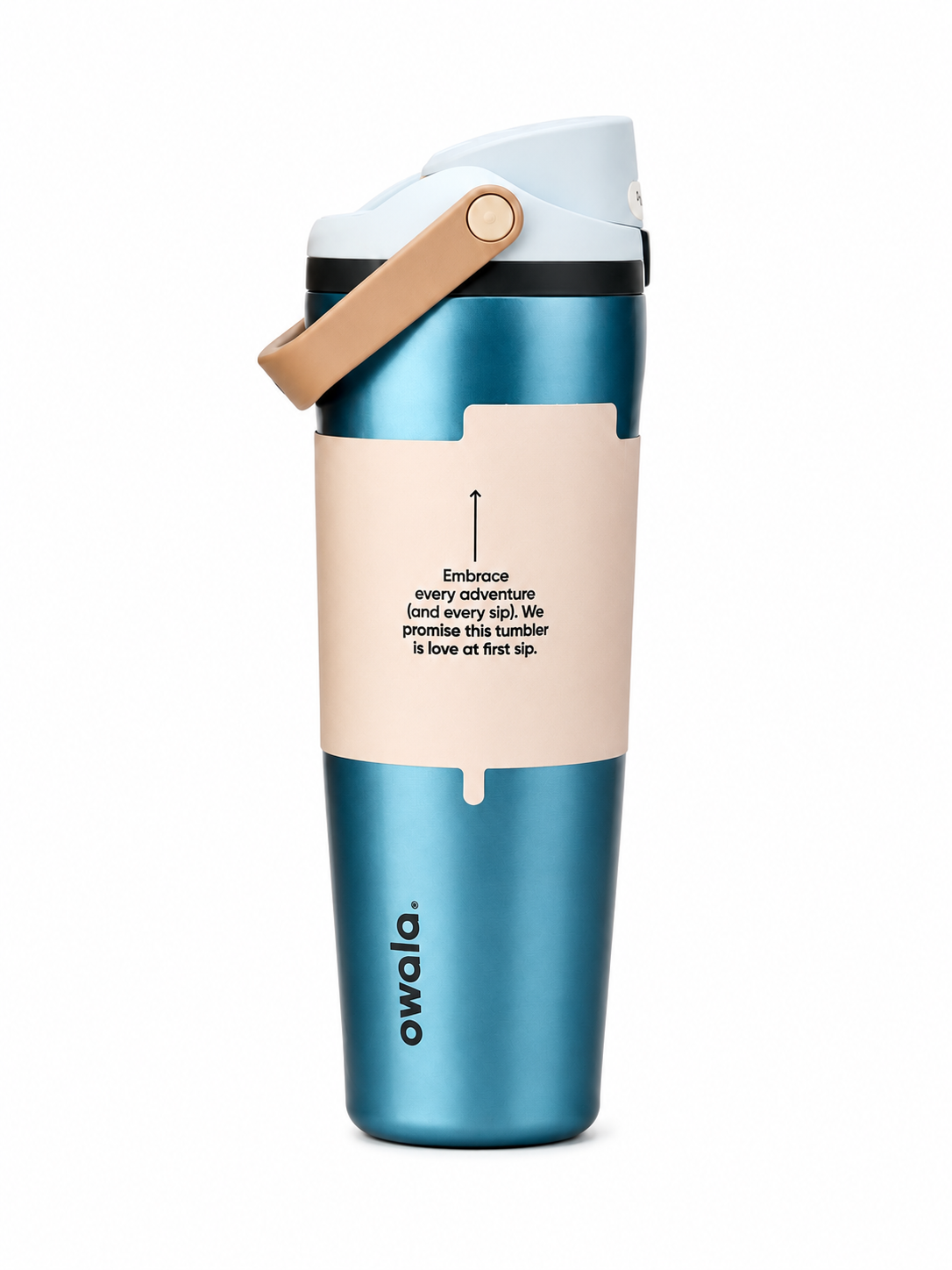 Owala FreeSip Sway 30oz Metallic Blue Stainless Steel Tumbler