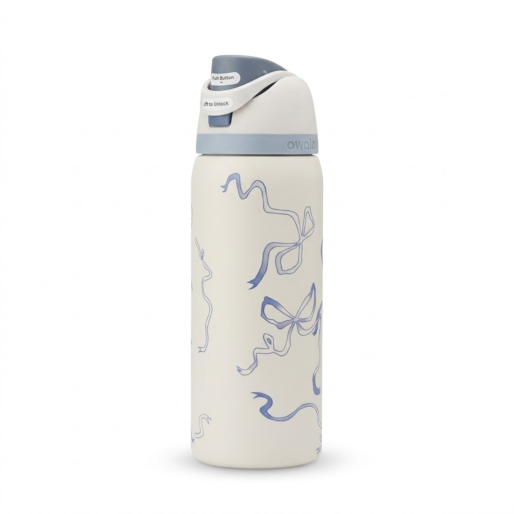 Owala FreeSip® 32oz Insulated Stainless Steel Water Bottle – Bow Edition | Premium Quality