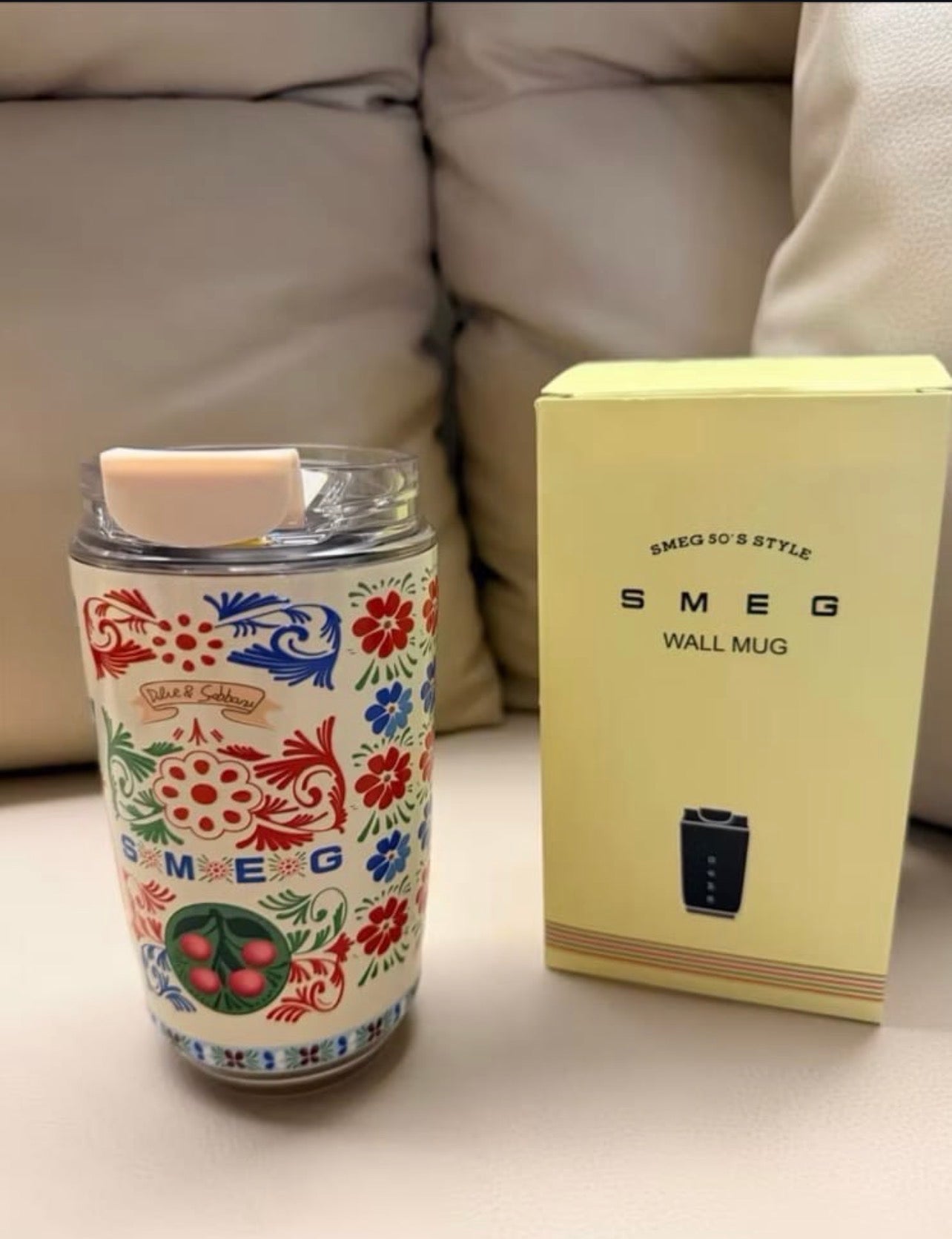 SMEG x Dolce & Gabbana Sicily Is My Love Coffee Mug – Premium Designer Glass Cup | Limited Edition 320Ml